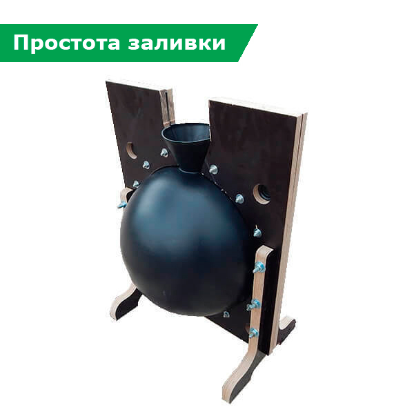 Комплект форм для скульптуры «Шар D350» в опалубке