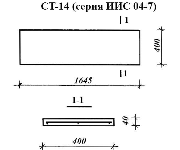 Накладная проступь СТ-14 (серия ИИС 04-7)