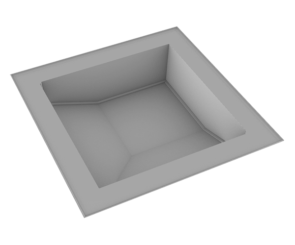 Форма для углового секционного поребрика №1