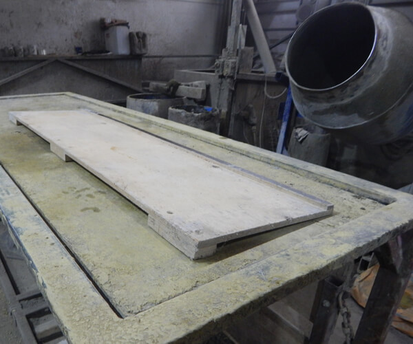 Каркас для накладной гладкой проступи со скосом 1210x320x40/50